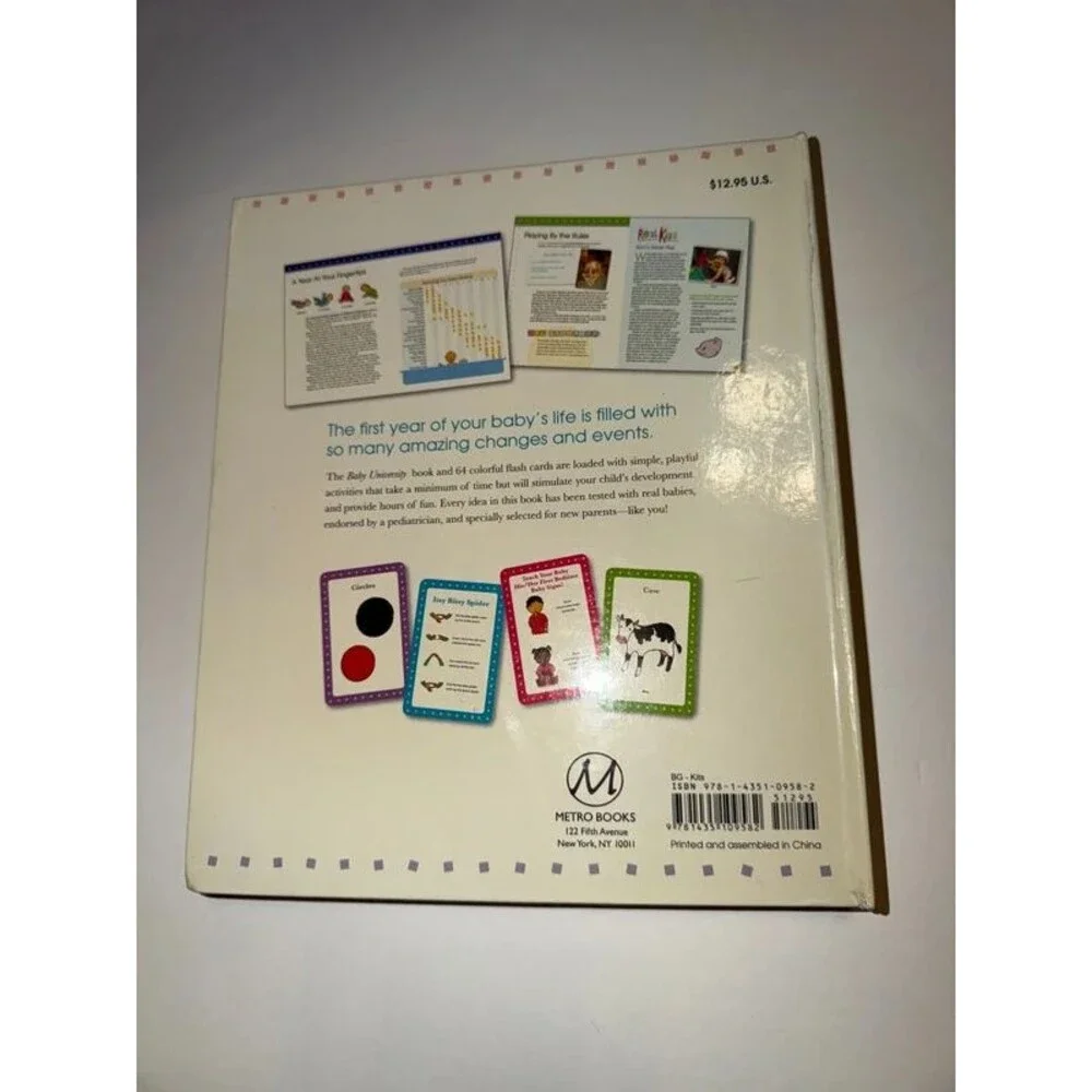 Baby university book and flashcards